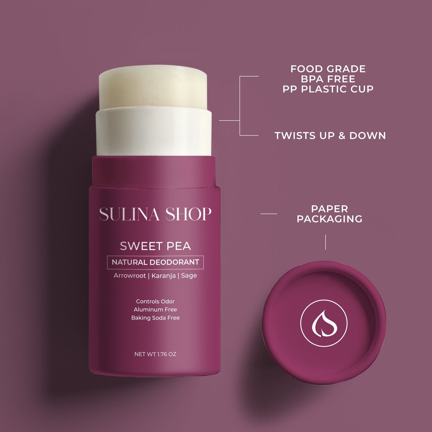 Sweet Pea Natural Deodorant