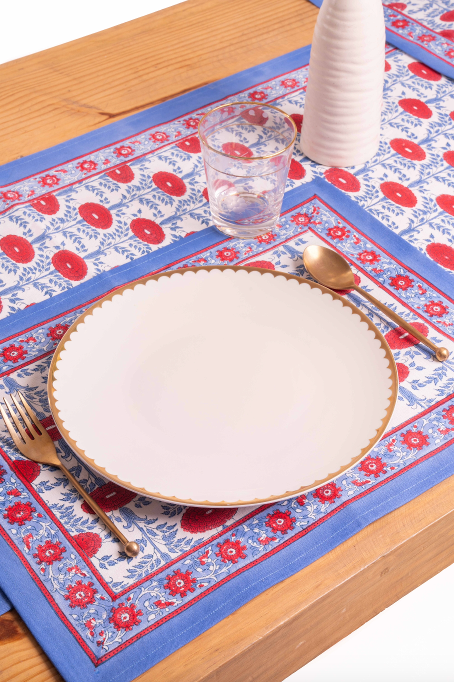 Araminta Blockprint Placemat, Set of 2