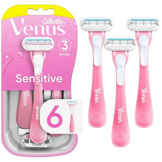Venus Gillette Disposable Razors, Skin Elixir, Sensitive, Value Pack