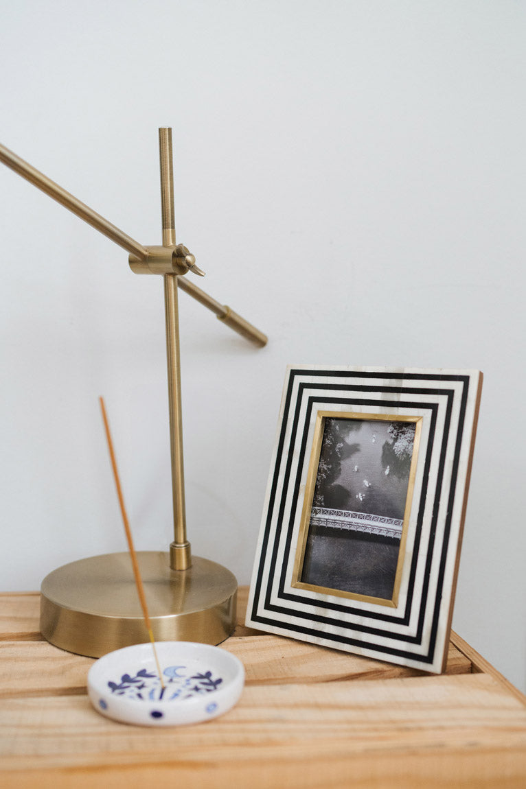 Rajiva 4x6 Black & Cream Picture Frame - Fair Trade Carved Bone - Osadia Concept Store