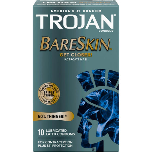 Trojan Sensitivity BareSkin Lubricated Premium Latex Condoms