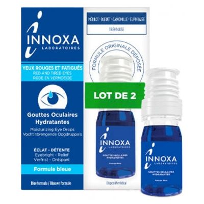 Laboratoire Innoxa Moisturizing Eye Drops For Tired Red Eyes Set Of 2 X 10 Ml