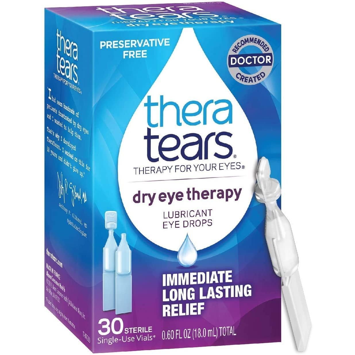 TheraTears Lubricant Eye Drops Dry Therapy - 0.02 Fluid Ounce