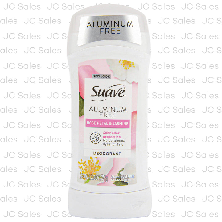 Suave Deodorant, Rose Petal & Jasmine, Aluminum Free 2.6 Oz