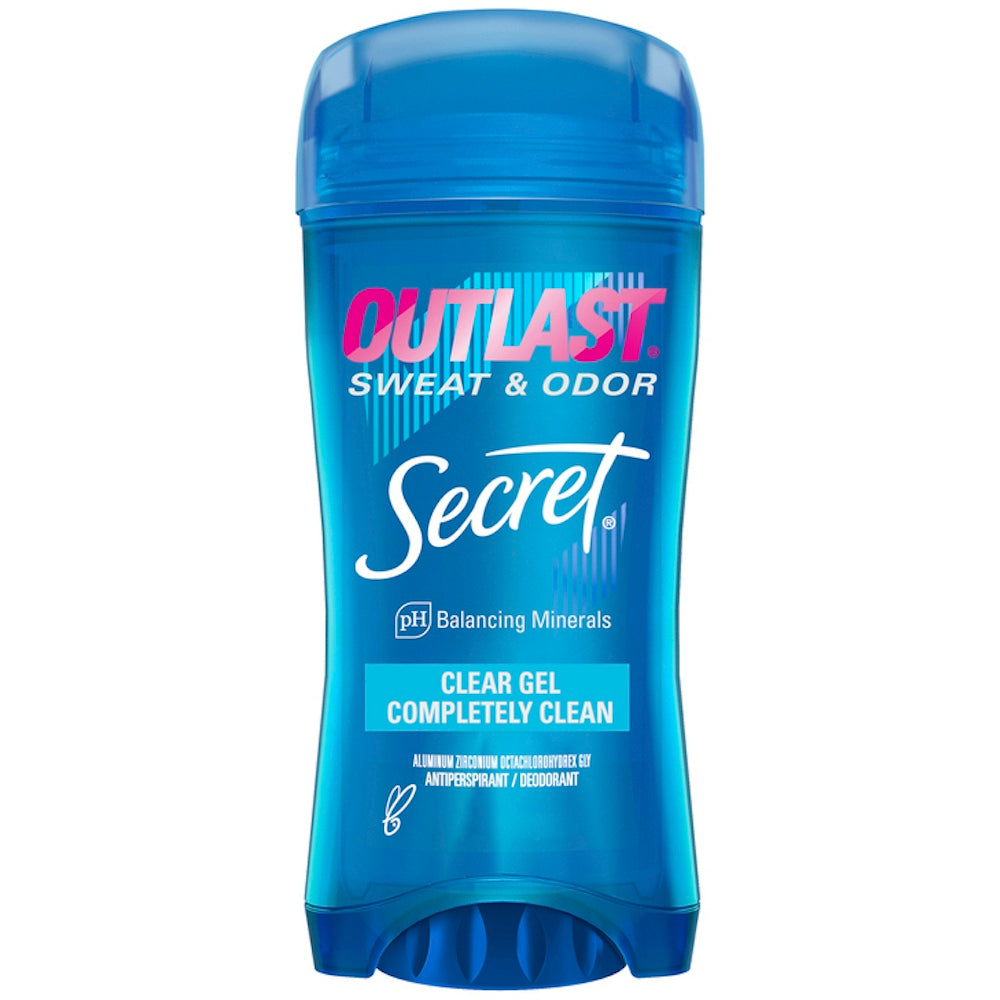 Secret Antiperspirant/Deodorant, Completely Clean, Sweat & Odor, Clear Gel 2.6 Oz - Osadia Concept Store