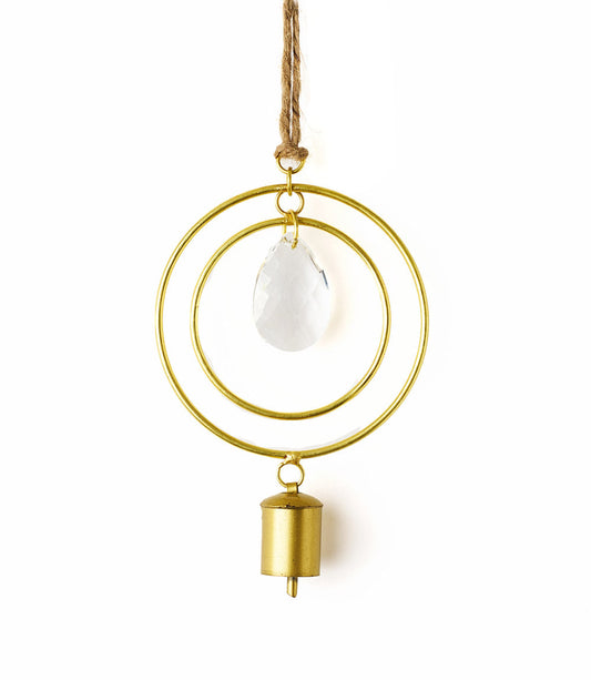 Suyra Two Circle Crystal Suncatcher Wind Chime - Hand Tuned - Osadia Concept Store