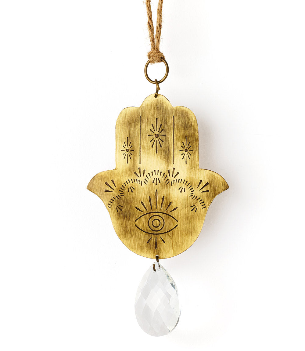 Surya Hamsa Engraved Brass Suncatcher - Osadia Concept Store