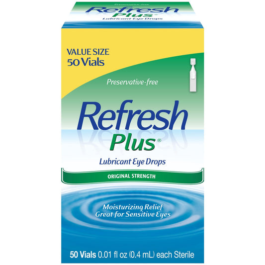 Refresh Eye Drops, Lubricant, Plus, Single-Use Containers, Value Size