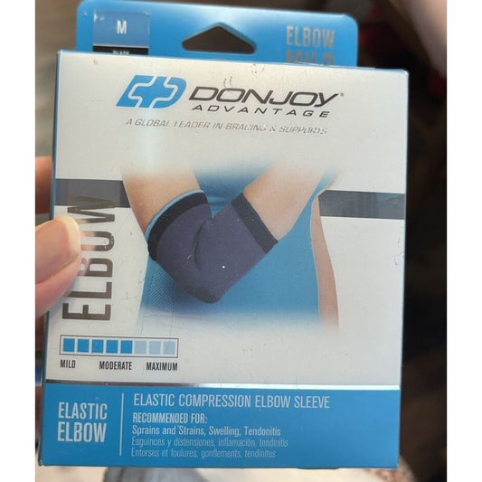 DONJOY Advantage Elastic Compression Elbow Sleeve, Medium, Black
