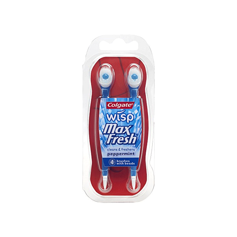Colgate Wisp Max Fresh Brushes, With Beads, Peppermint