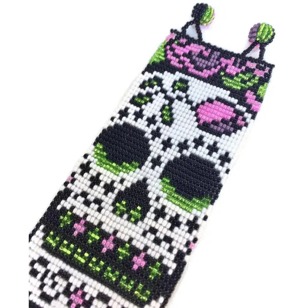 Sugar Skull | Catrina Seed Bead Adjustable Closure Bracelet - Guatemala
