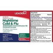 Leader NightTime Cold & Flu Liquid Original 12oz