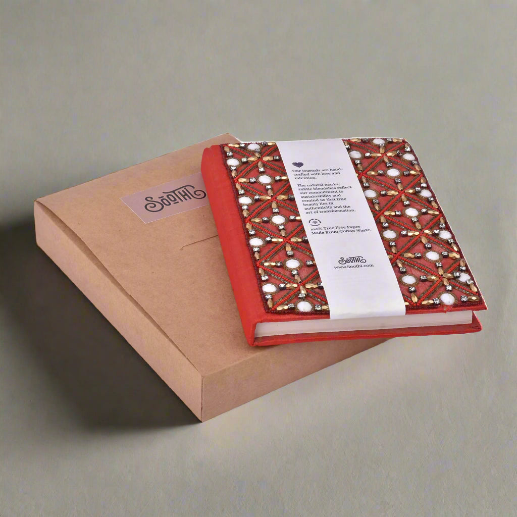 Exquisite Zari Hand-Embroidered Journal