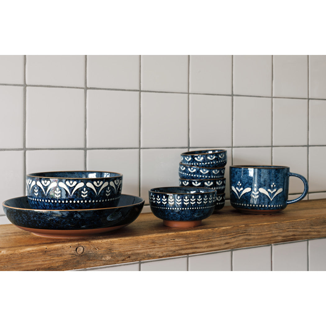 Set of 6 Nightbloom Serving Bowl 8 Inch