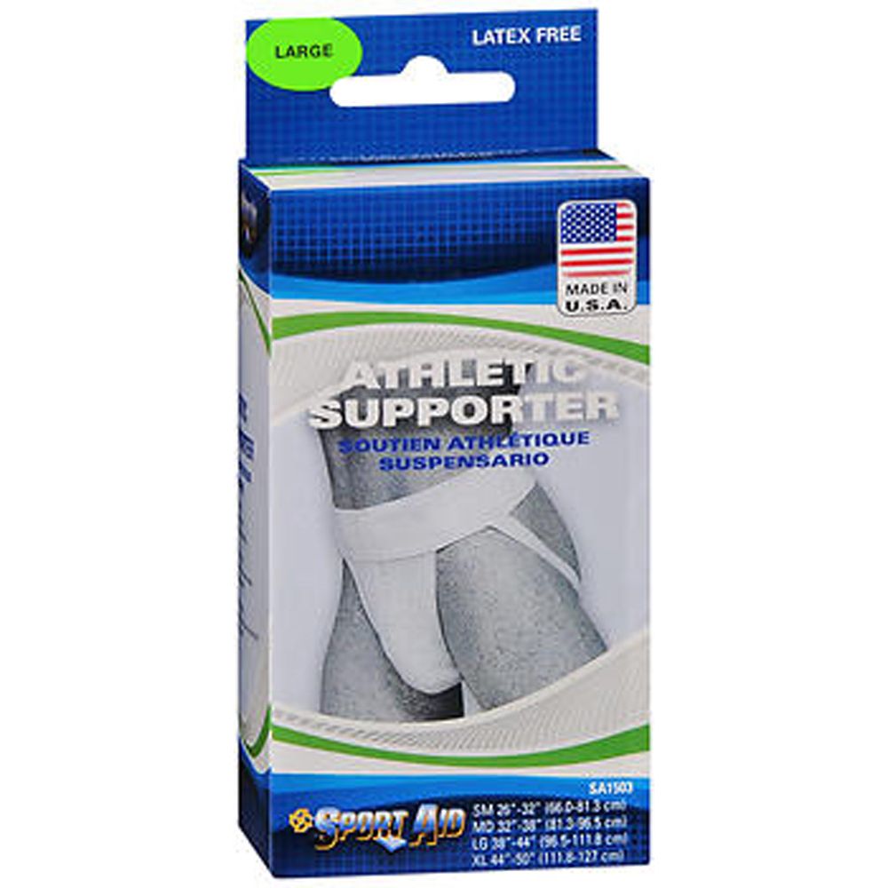 Sport Aid Athletic Supporter, 38 To 44 Inch Waist, Large - Osadia Concept Store