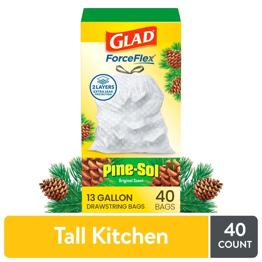 Glad Drawstring Bags, Tall Kitchen, Original Scent