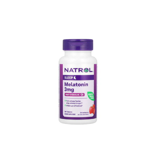 Natrol Fast Dissolve Tablets Strawberry Flavor 3 Mg Melatonin