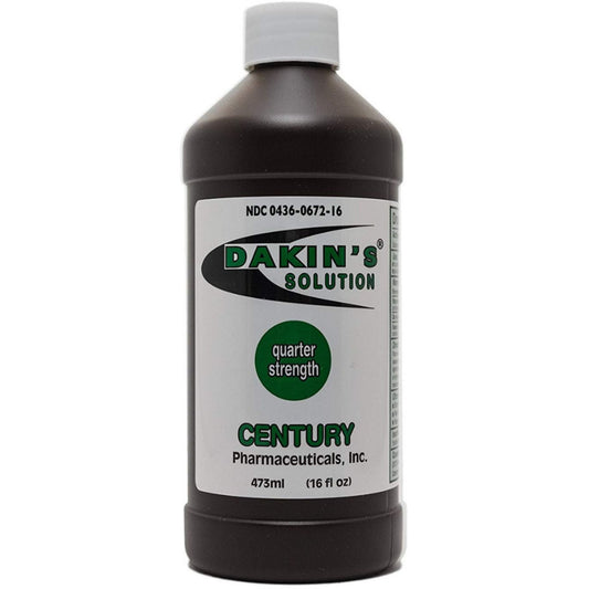 Century Pharmaceuticals Dakin's Solution Sodium Hypochlorite 0.5 % For Acute And Chronic Wounds - 16 Oz