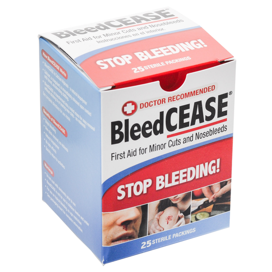 BleedCease First Aid For Cuts And Nosebleeds, Sterile Packings