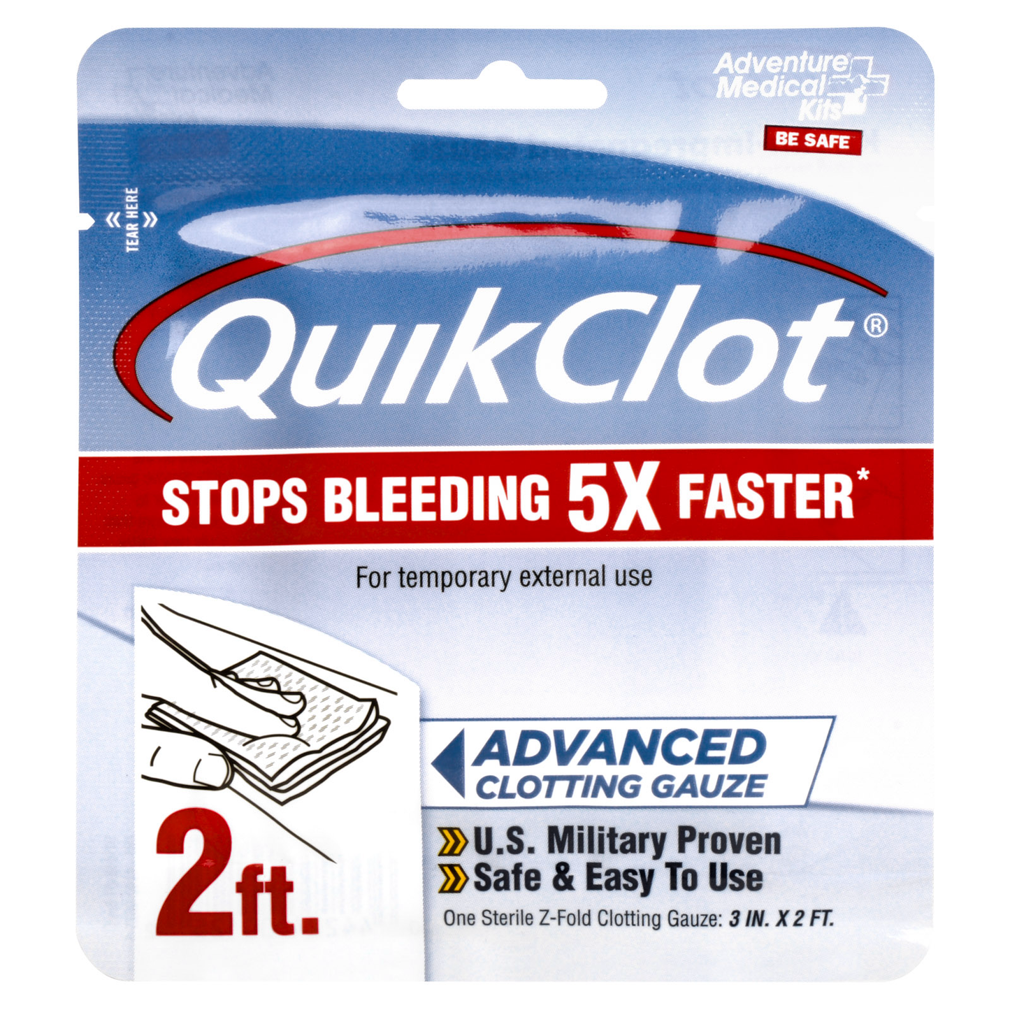 Adventure Medical Kits QuikClot Advanced Clotting Gauze - 3 X 24 In