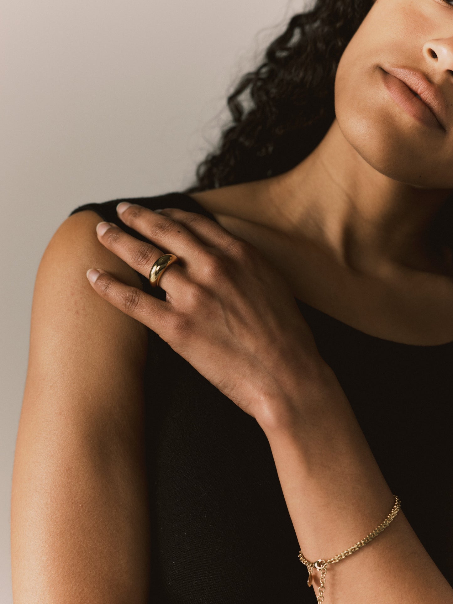 Natalie Thick Dome Ring