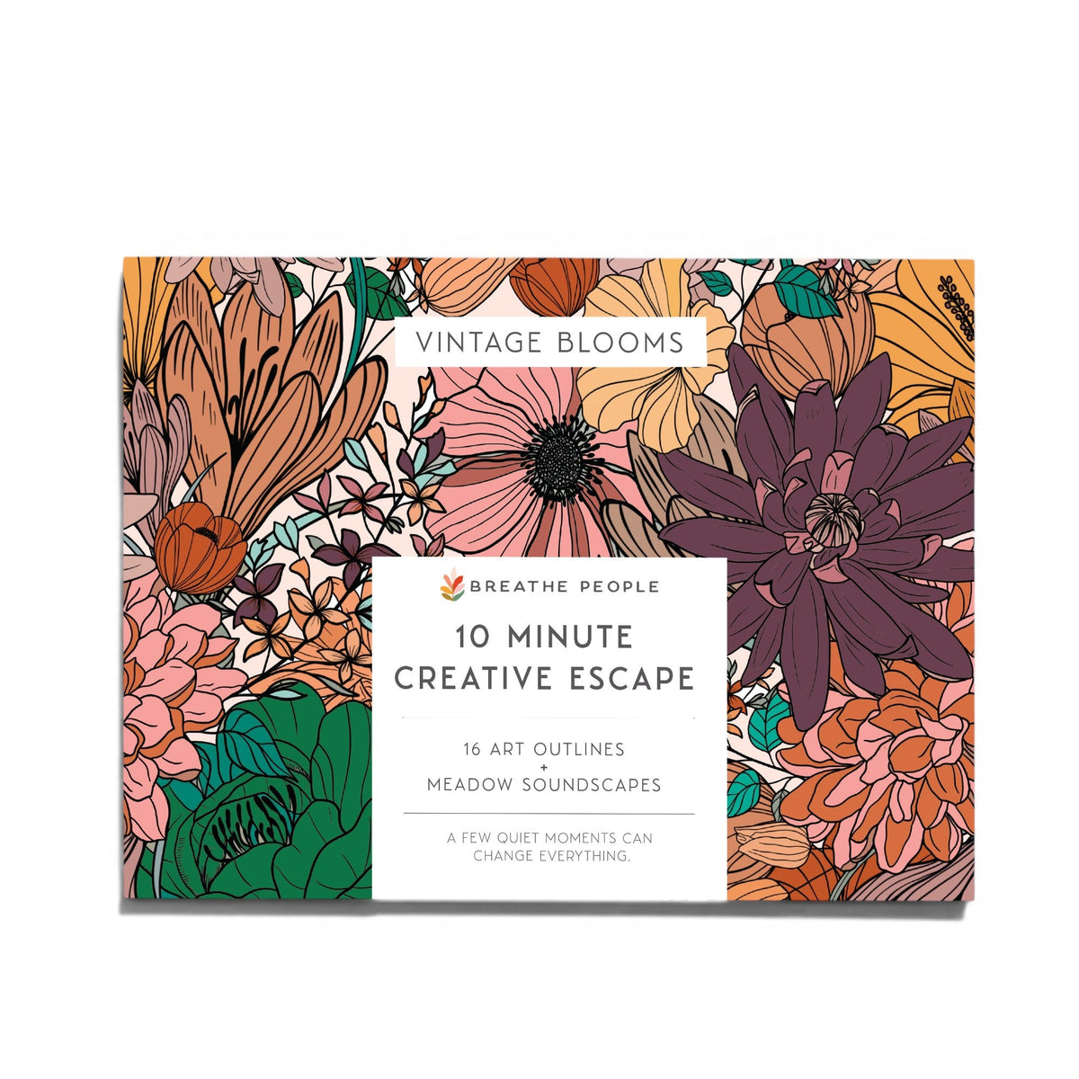 10 Minute Creative Escape Art Book — Vintage Bloom