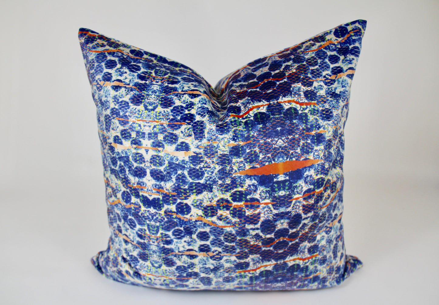Blue Bubbles Velvet Pillow