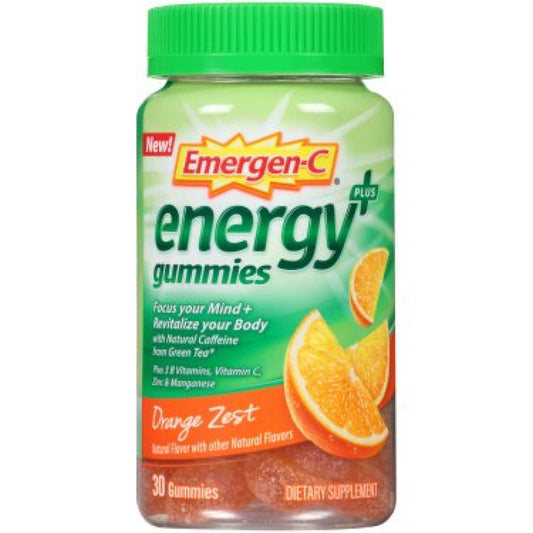 Emergen-C Energy Plus, Gummies, Orange Zest