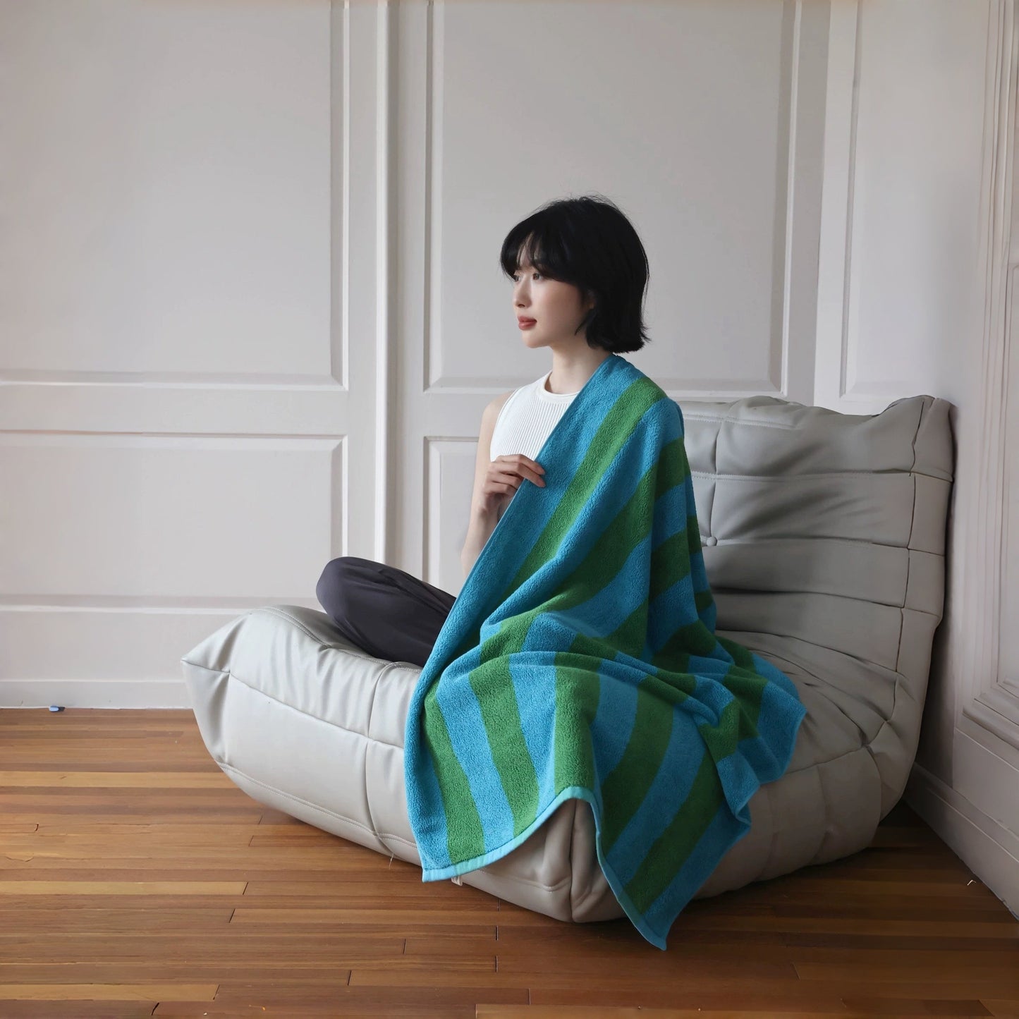 Ultra Soft Absorbent Terra Stripe Bath Towel