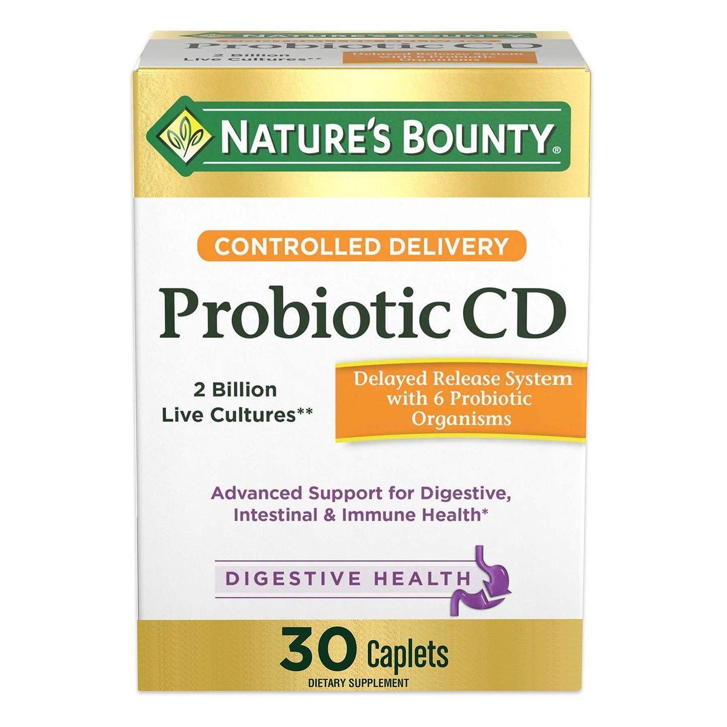 Nature's Bounty Probiotic CD Controlled Delivery, Caplets