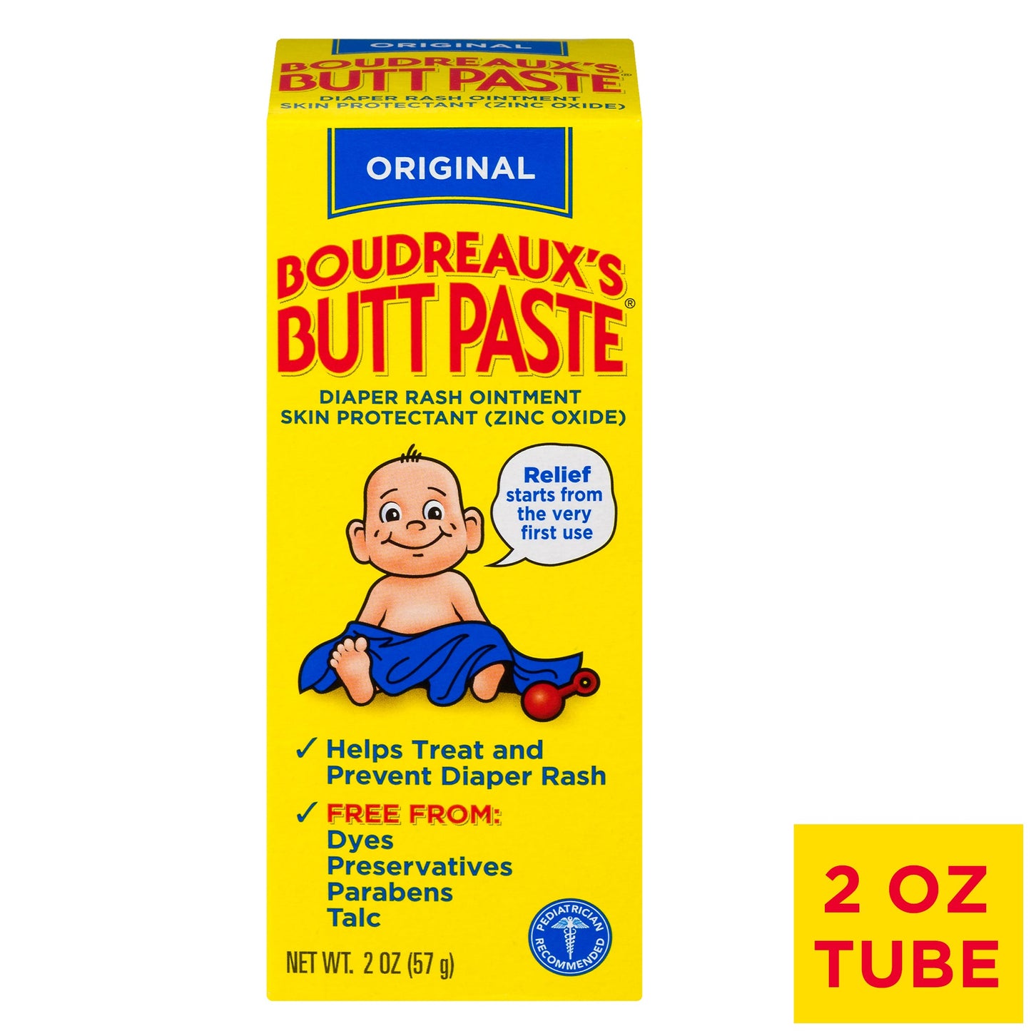 Boudreaux's Butt Paste Original Diaper Rash Ointment 2 Oz. Box