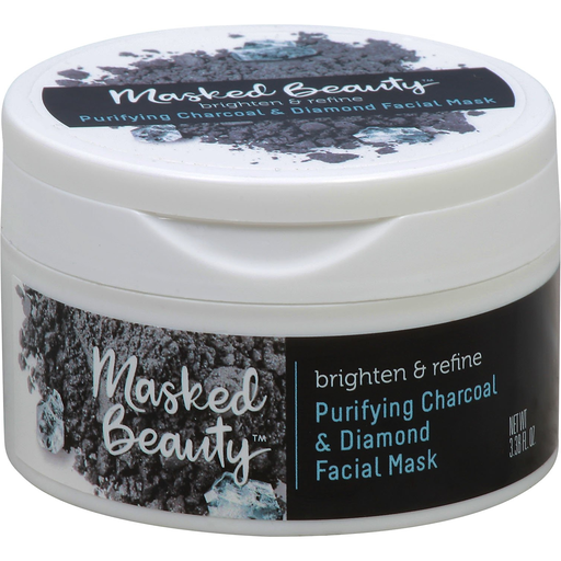 Masked Beauty Facial Mask, Purifying Charcoal & Diamond