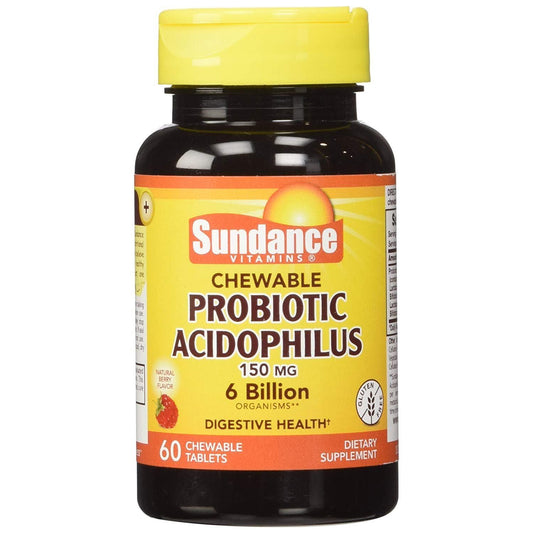 Sundance Vitamins Probiotic Acidophilus - 60 Chewable Tablets