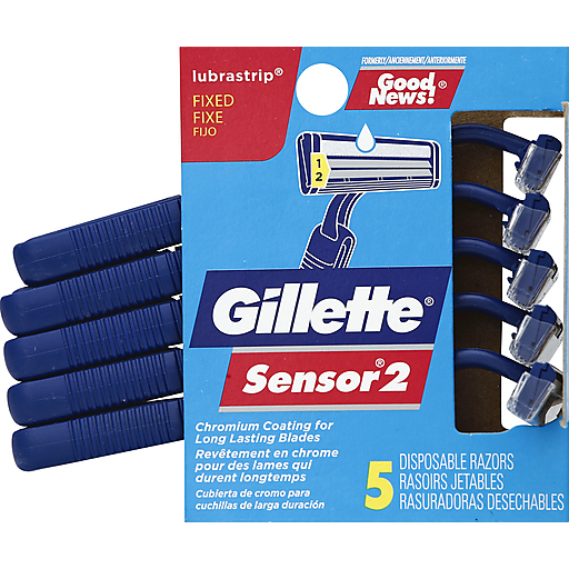 Gillette Sensor 2 Fixed Disposable Razors 5 Ct Pack