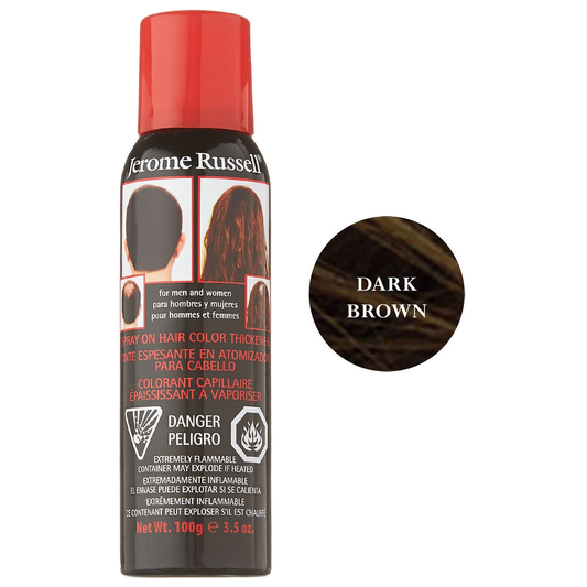 Jerome Russell Spray On Hair Color Thickener, Dark Brown, 3.5 Oz