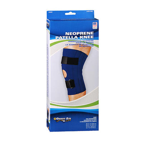 Scott Specialties Sportaid, Knee Brace, Open Patella, Blue Neoprene, Large, 15-17 Inches
