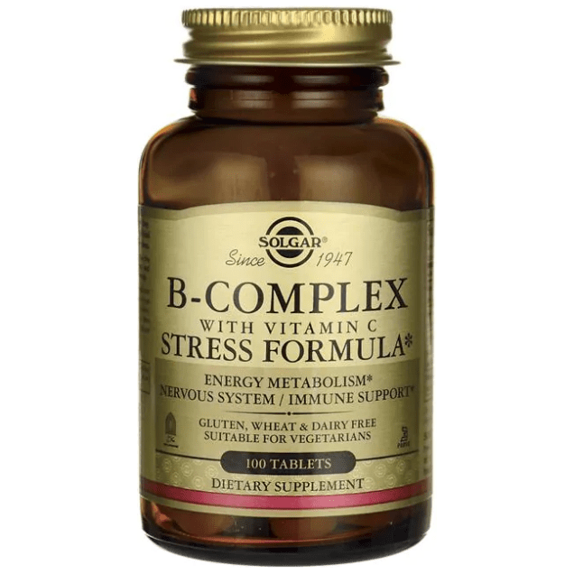 Solgar B-Complex with Vitamin C Stress Formula 100 Tablets