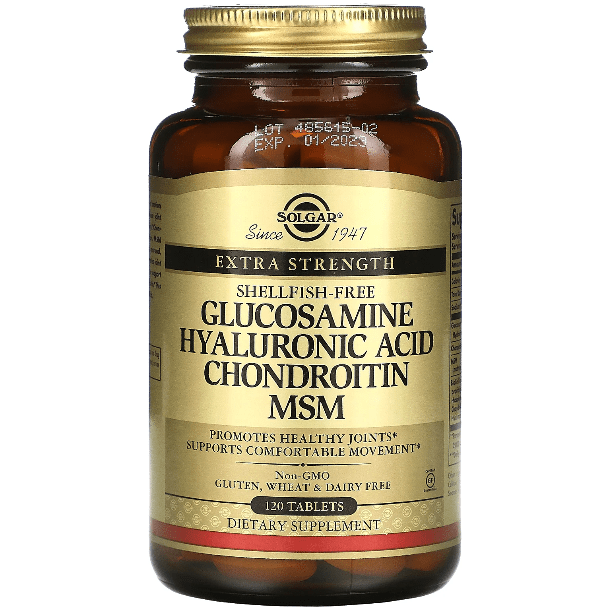 Solgar Glucosamine Hyaluronic Acid Chondroitin MSM 120 Tablets