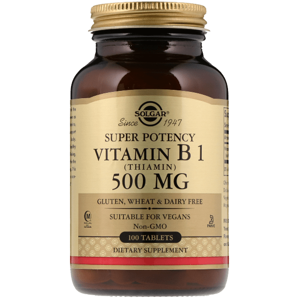Solgar Vitamin B1 (Thiamin) 500 mg 100 Tablets