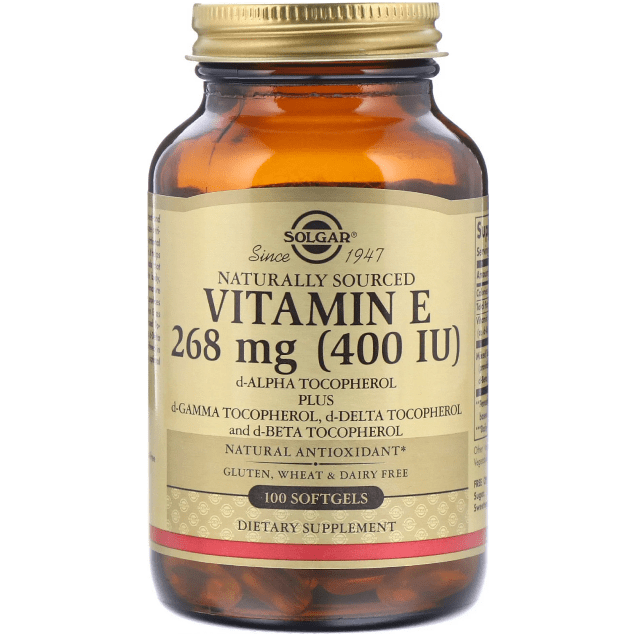 Solgar Vitamin E 268 mg (400 IU) 100 Alpha Softgels