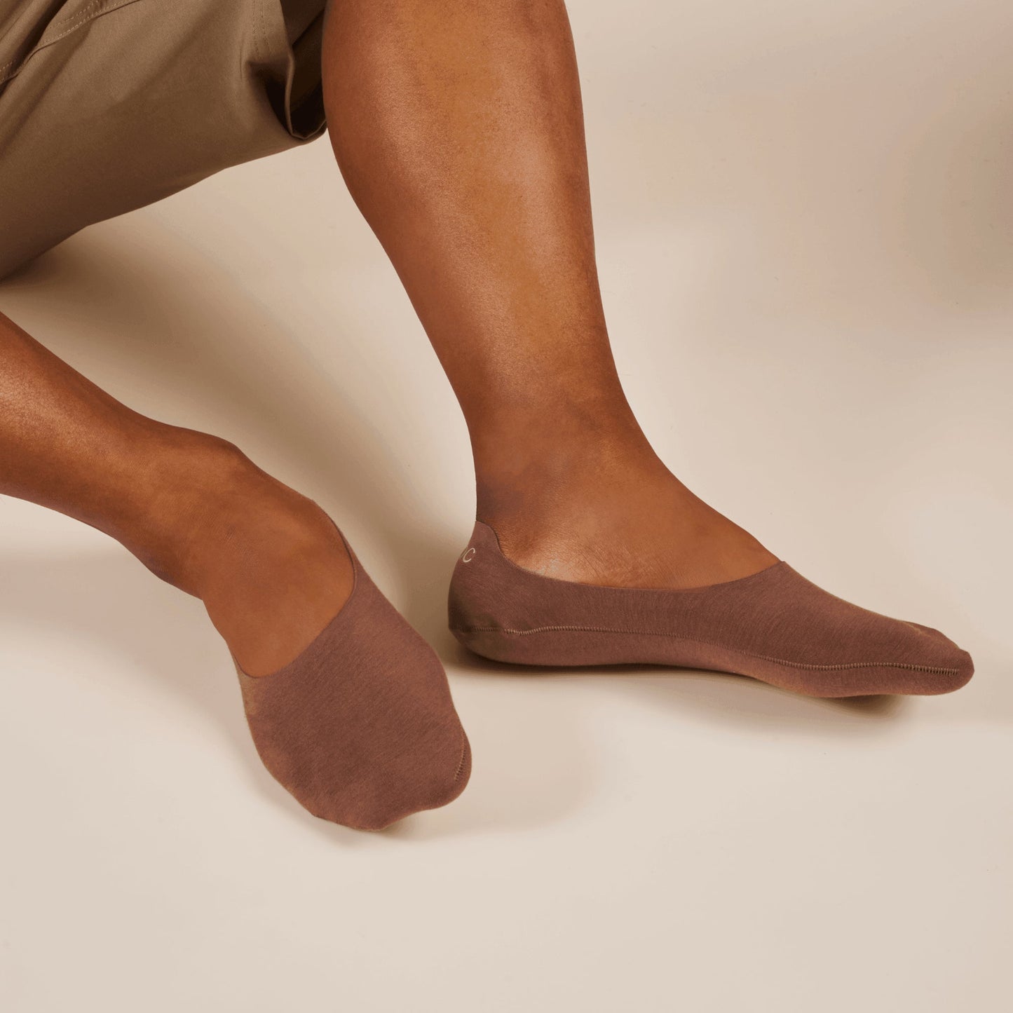 Unisex Cotton No Show Socks 5-Pack | Toffee Tan