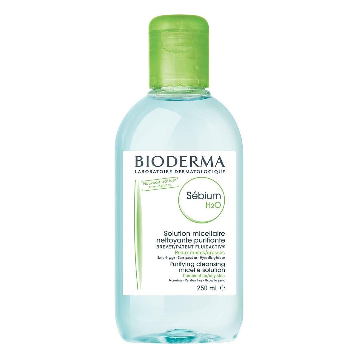 Bioderma Sebium H2O Cleansing Solution for Oily or Combination Skin 250 Ml