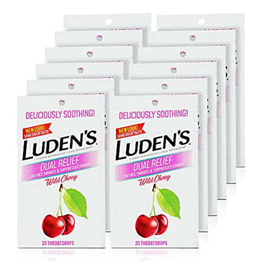 Luden's Cough Drops, Dual Relief, Wild Cherry