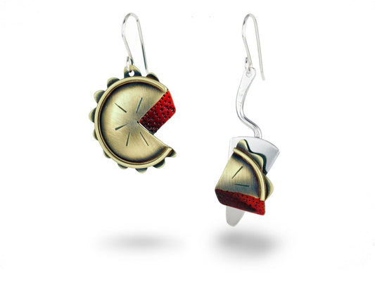 Slice of the Pie Earrings by Chickenscratch