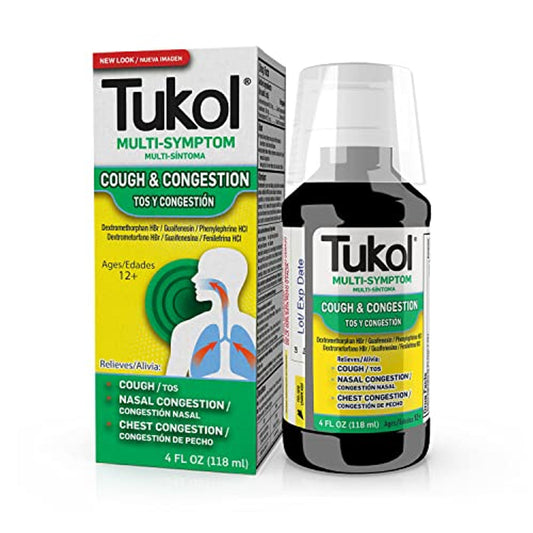 Tukol Cough & Congestion, Ages 12+ 4 Fl Oz