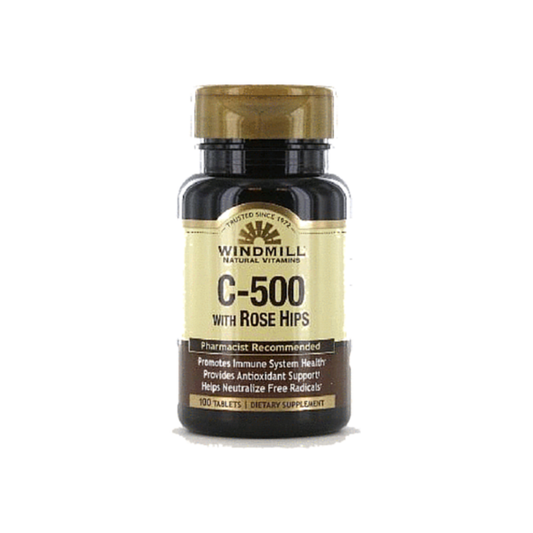 Windmill Vitamin C 500 Mg With Rose Hips Tablets