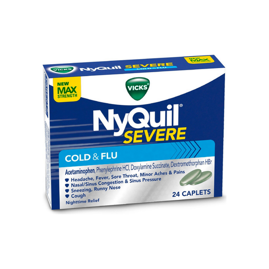 Vicks Cold & Flu + Congestion, Severe, Coated Caplets