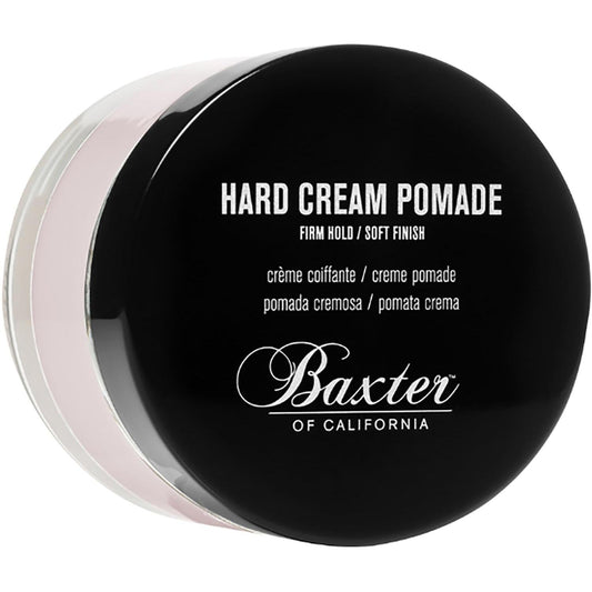 Baxter of California Hard Cream Pomade, Natural Finish/Firm Hold, Hair Pomade For Men, 2 Fl. Oz