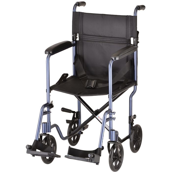 NOVA Transport Chair 19" 329B Lightweight Blue