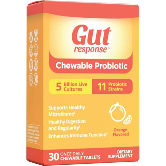 Gut Response Chewable Probiotic, 30 Capsule